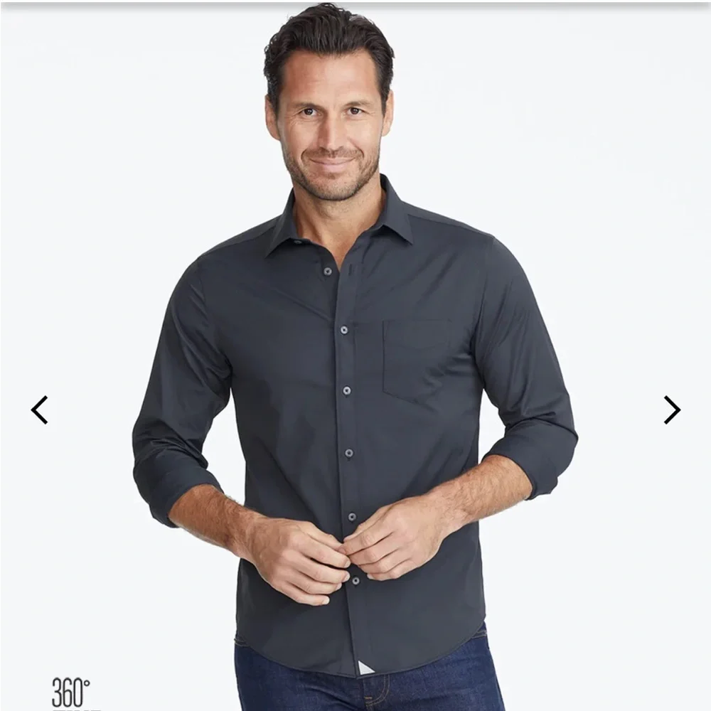 Men’s Long Sleeve Untuckit Shirt - Picture 1 of 3